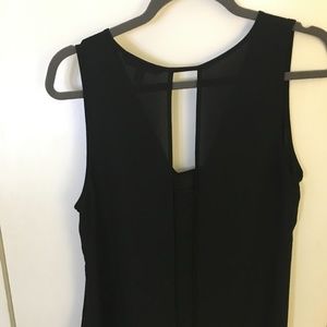 Elegant Black Top with Back Cutout